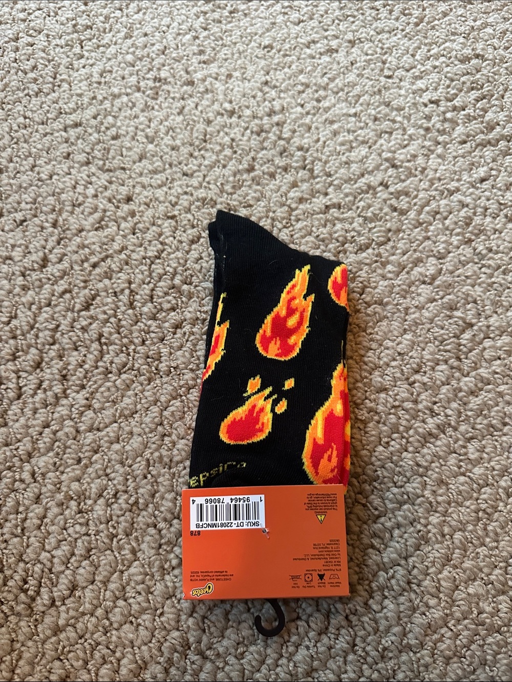 Flaming Cheetos socks - Picture 2 of 2